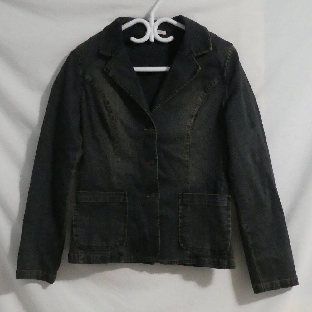 SMART SET | medium | Blue Denim - Jean Jacket | Button-Up Front With Pockets